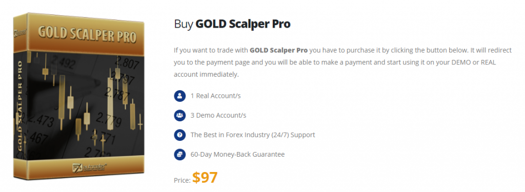 GOLD Scalper Pro Robot pricing