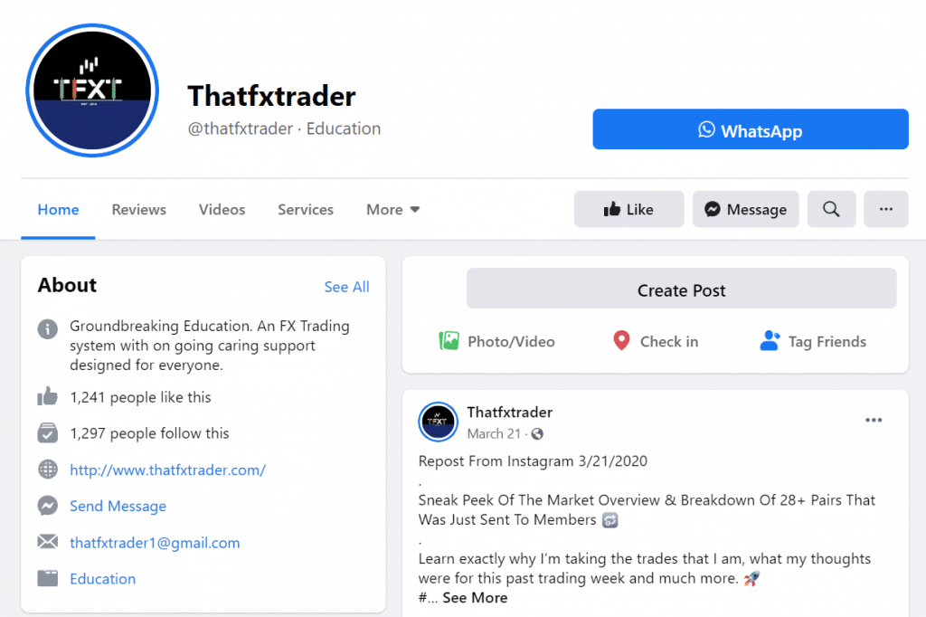 ThatFXTrader Social networks profiles
