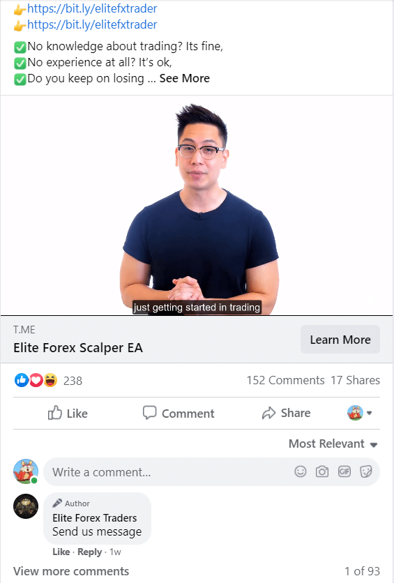 Elite Forex Scalper - Facebook page