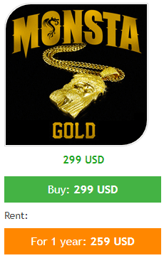 Monsta Gold’s pricing plans.