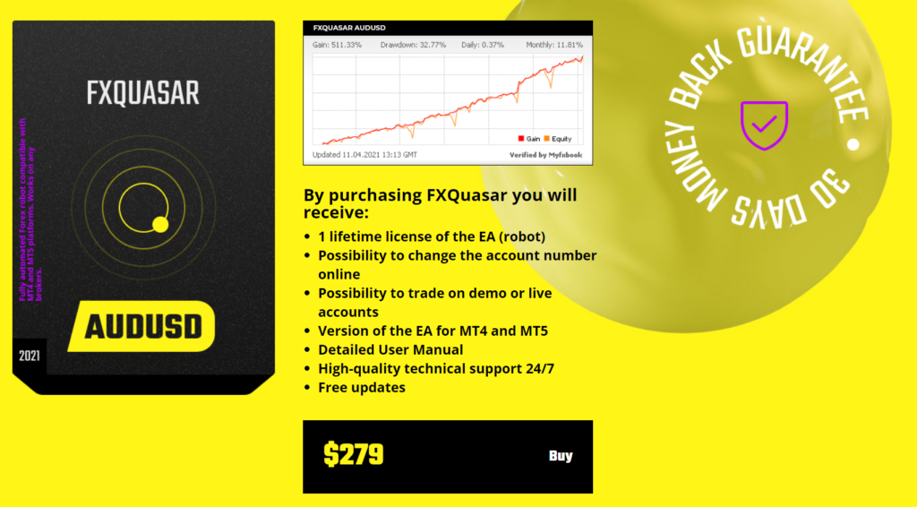 FX Quasar pricing details.