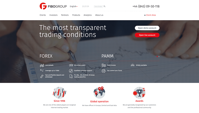 FIBO Group’s homepage