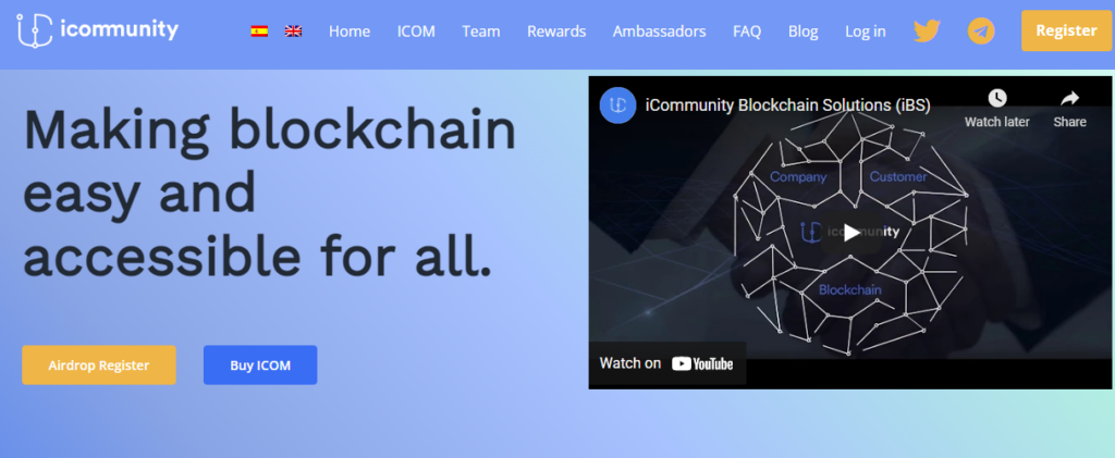 iCommunity home page