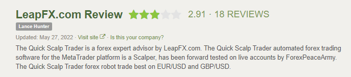 User review for the LeapFX company on the Forex Peace Army site.